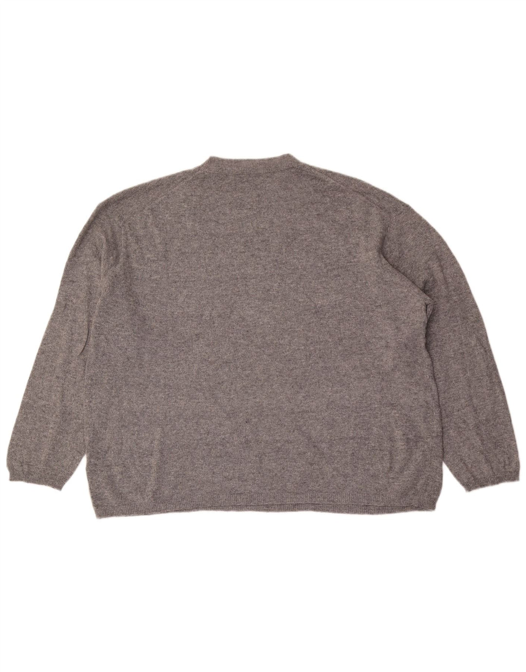 Damski sweter oversize Zara z okrągłym dekoltem UK 16, duży, szary, wełniany