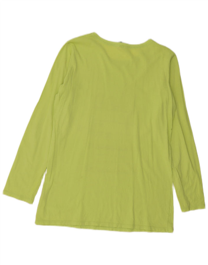 Damski top BENETTON Peanuts Graphic z długim rękawem, UK 14, średni zielony, bawełniany