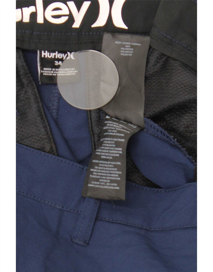 Męskie spodenki chino Hurley W34, duże, granatowe, poliestrowe