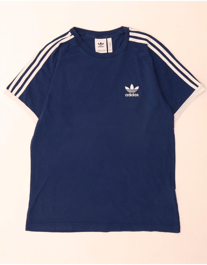 Adidas Męski T-Shirt Top Średni Granatowy Bawełniany