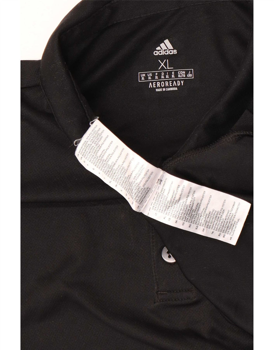 Męska koszulka polo Adidas Aeroready XL, czarna, poliestrowa