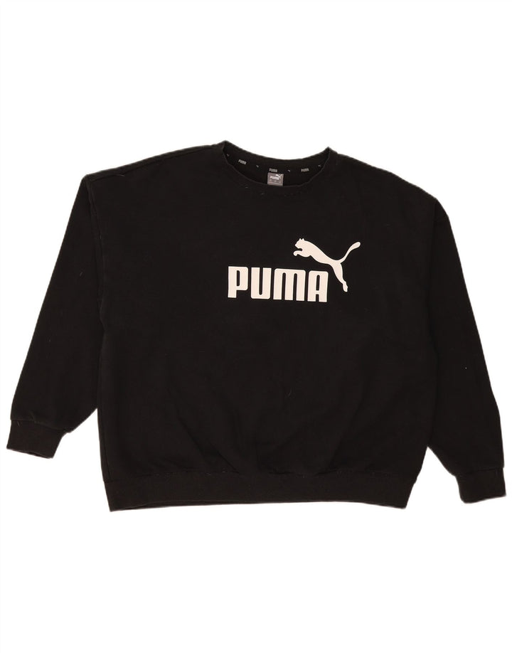 Męska bluza z grafiką Puma, sweter 3XL, czarna bawełna