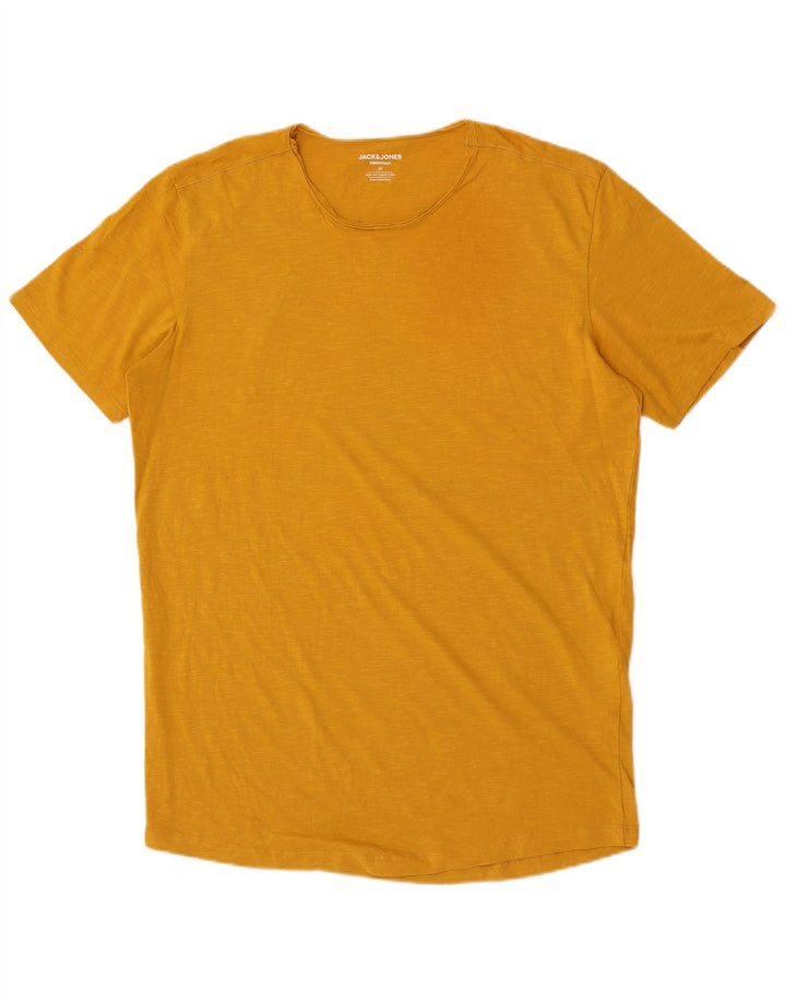 T-shirt męski Jack & Jones o regularnym kroju, średni żółty, bawełniany