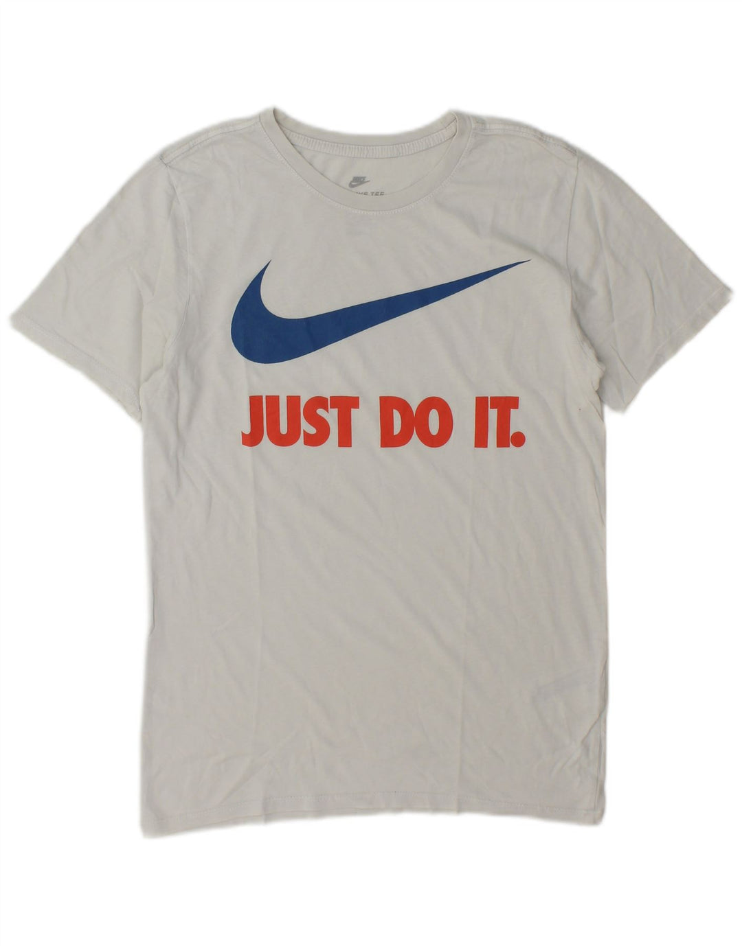 Męski T-shirt Nike o sportowym kroju z grafiką, mały, biały, bawełniany