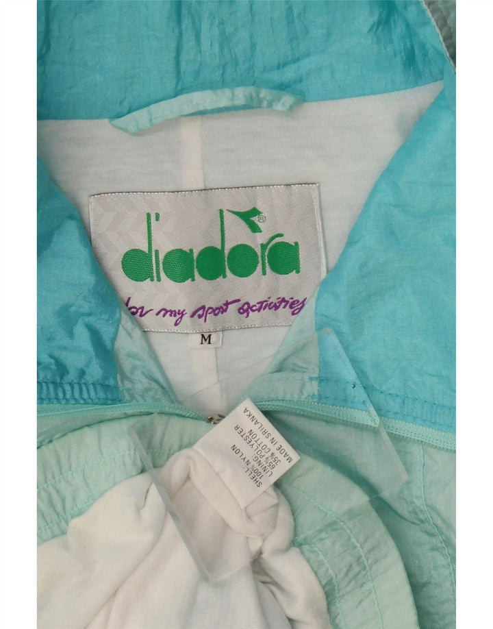 Damska bluza dresowa typu oversize Diadora UK 14 Średni niebieski w kwiaty
