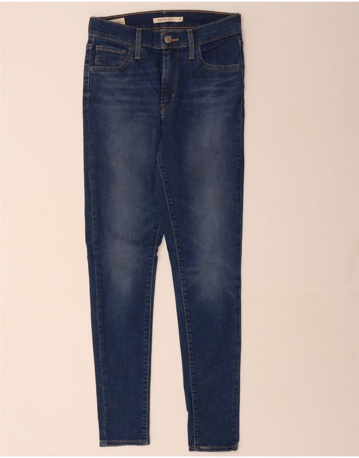 Damskie jeansy LEVI'S 720 Skinny W26 L28 Niebieskie bawełniane