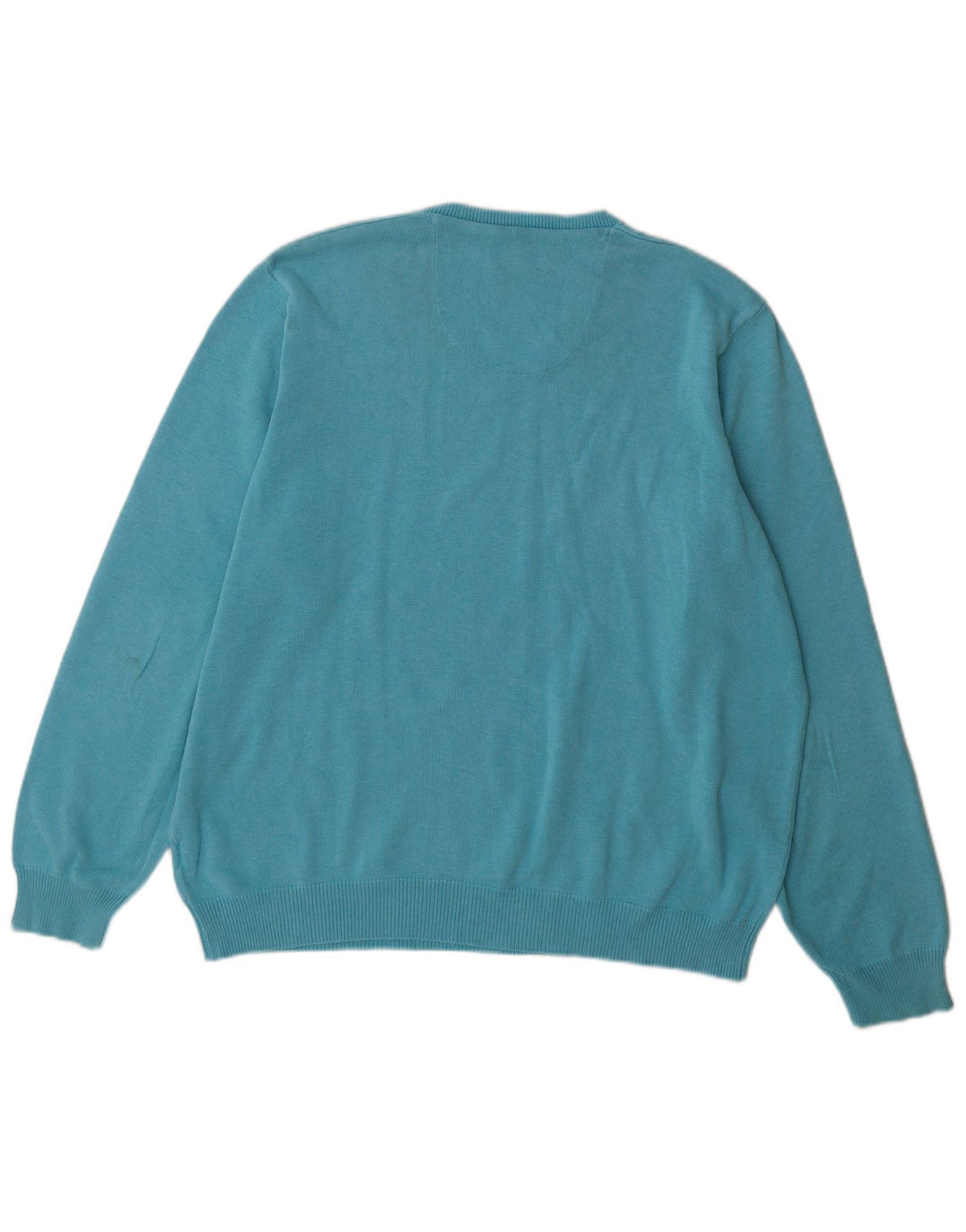 Marks & Spencer Męski sweter o regularnym kroju z dekoltem w kształcie litery V, XL, niebieski
