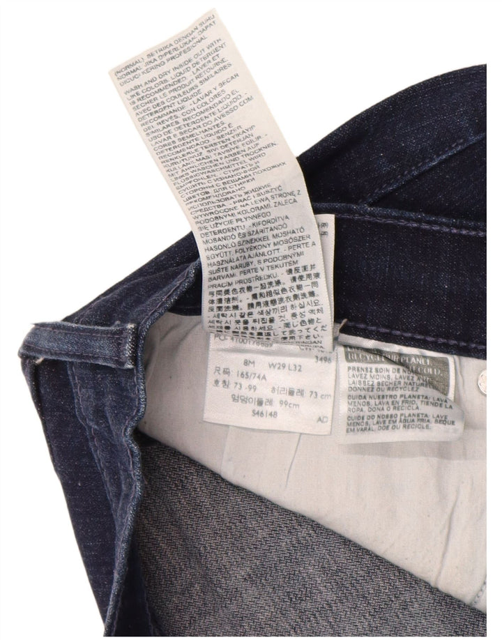 Damskie proste dżinsy LEVI'S US 8 Medium W29 L32 Granatowa bawełna