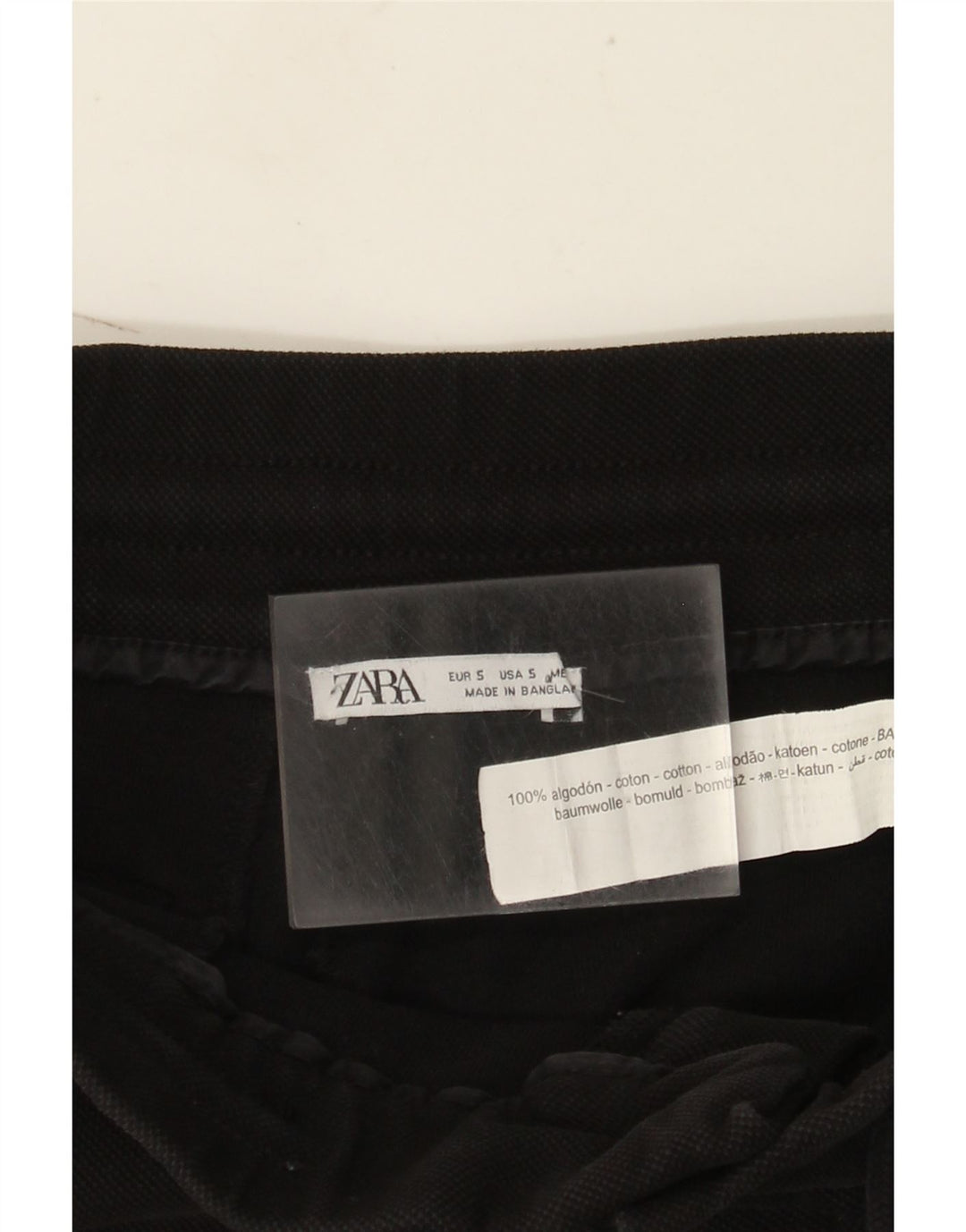 Męskie spodenki cargo Zara, małe, W30, czarne, bawełniane