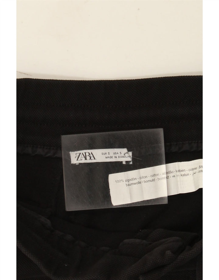 Męskie spodenki cargo Zara, małe, W30, czarne, bawełniane