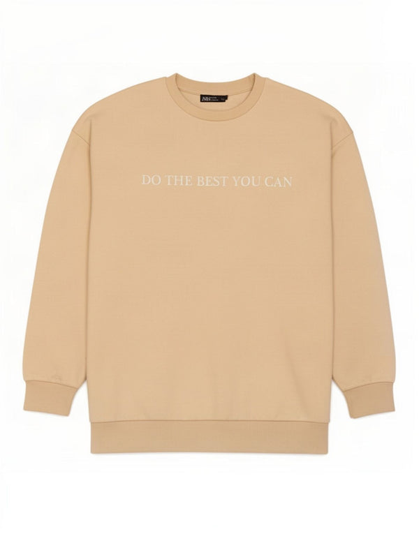 Damska bluza z grafiką Zara, sweter UK 10, mała, beżowa, bawełniana