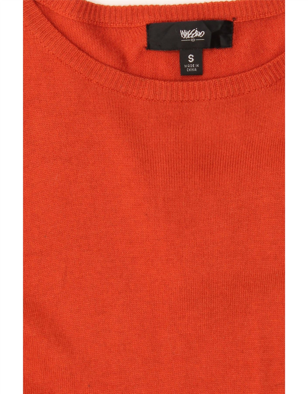MOSSIMO Womens Boat Neck Jumper Sweater UK 10 Small Orange Nylon Vintage Mossimo and Second-Hand Mossimo from Messina Hembry 