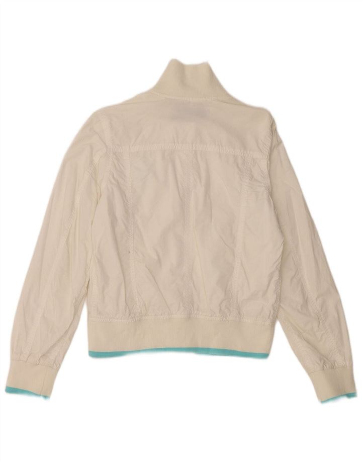 Damska kurtka bomberka Sergio Tacchini Crop UK 10, mała, biała, poliestrowa