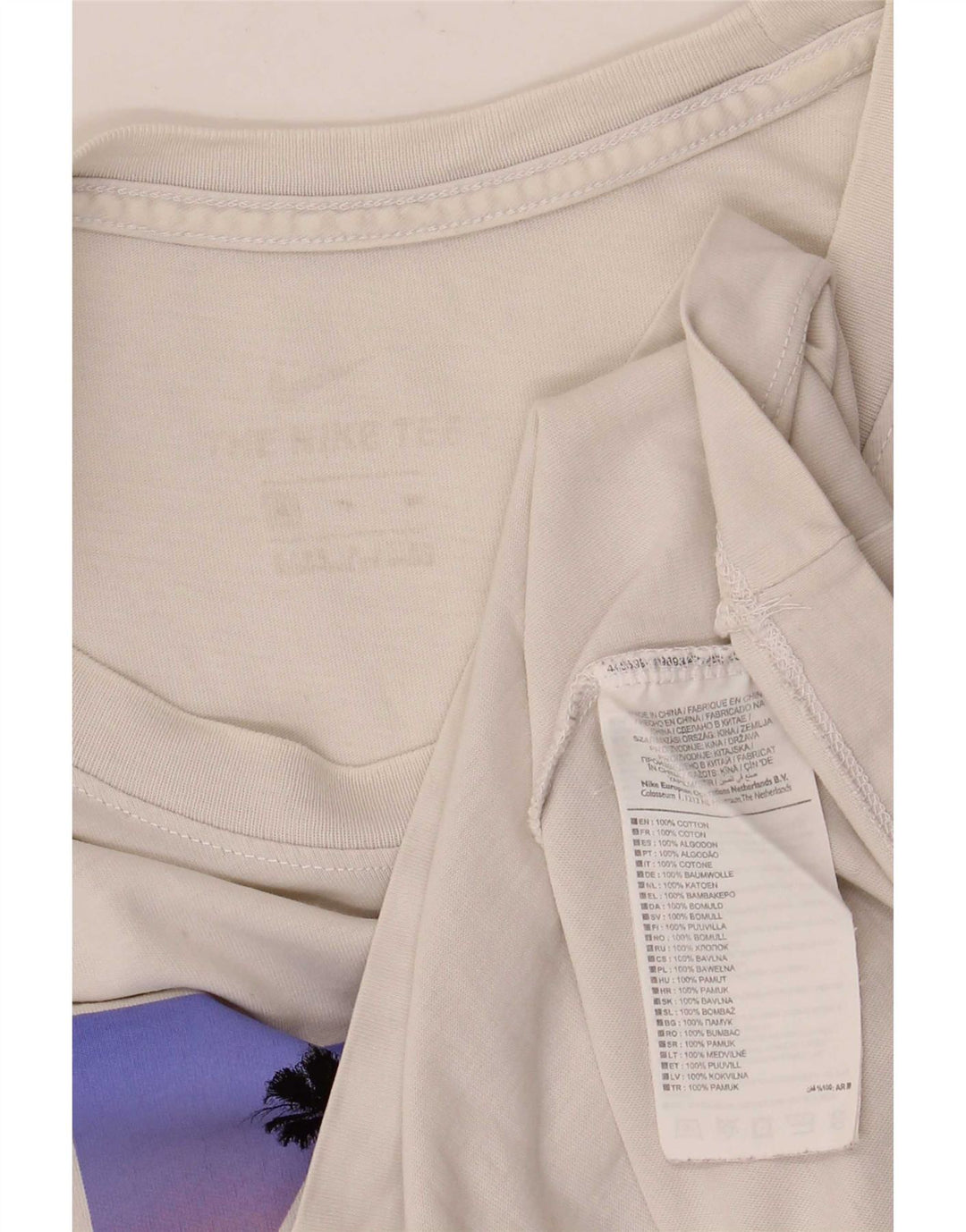 Męski T-shirt z grafiką Nike, duży, biały, bawełniany