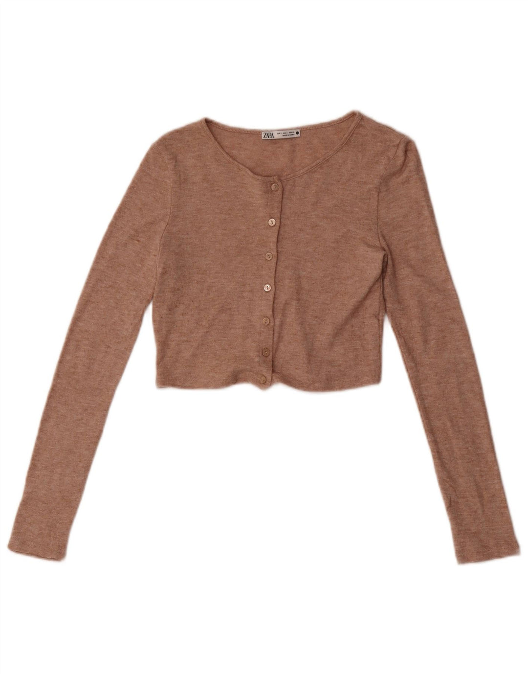 Krótki top damski Zara UK 8 Small Beige Flecked