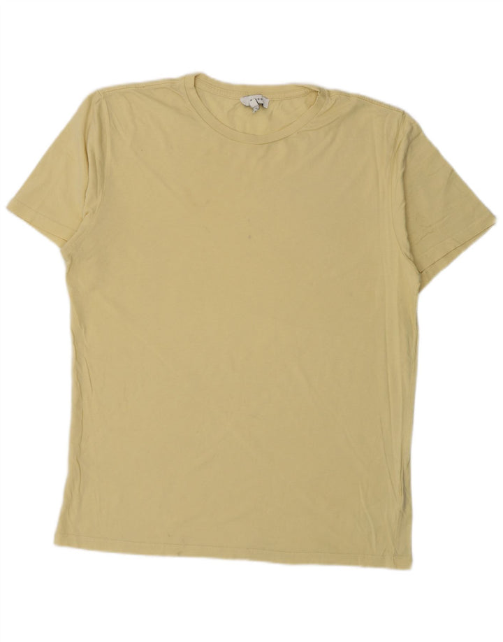 T-shirt męski Reiss, średni żółty bawełniany