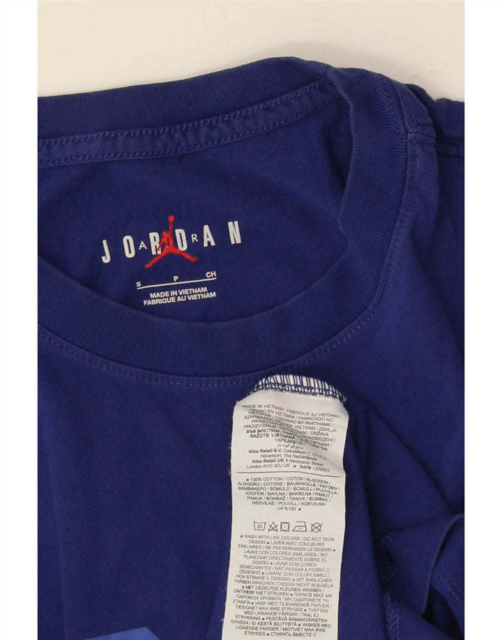 Męski T-shirt z grafiką Nike, mały, niebieski, bawełniany