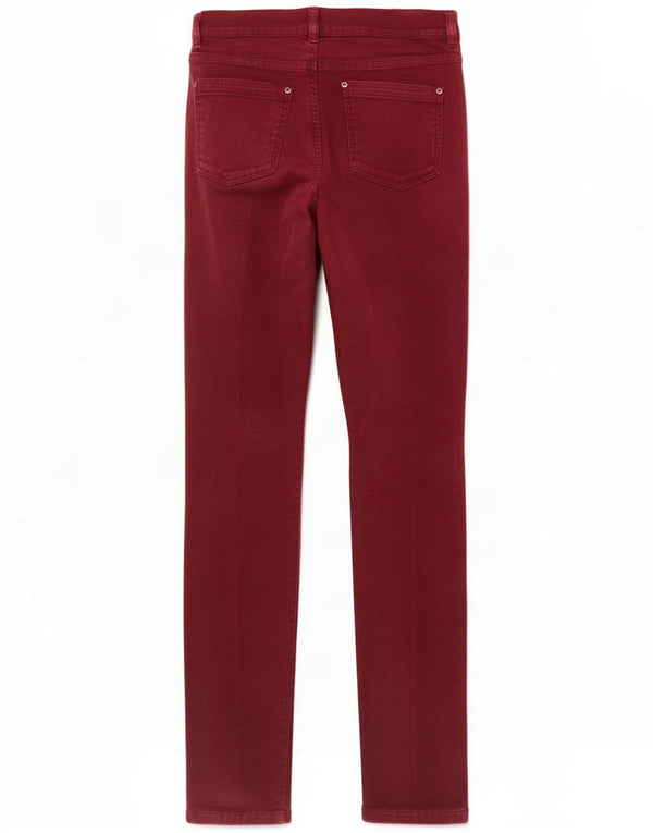 Oasis Womens Skinny Jeans W28 L32 Burgundy Cotton