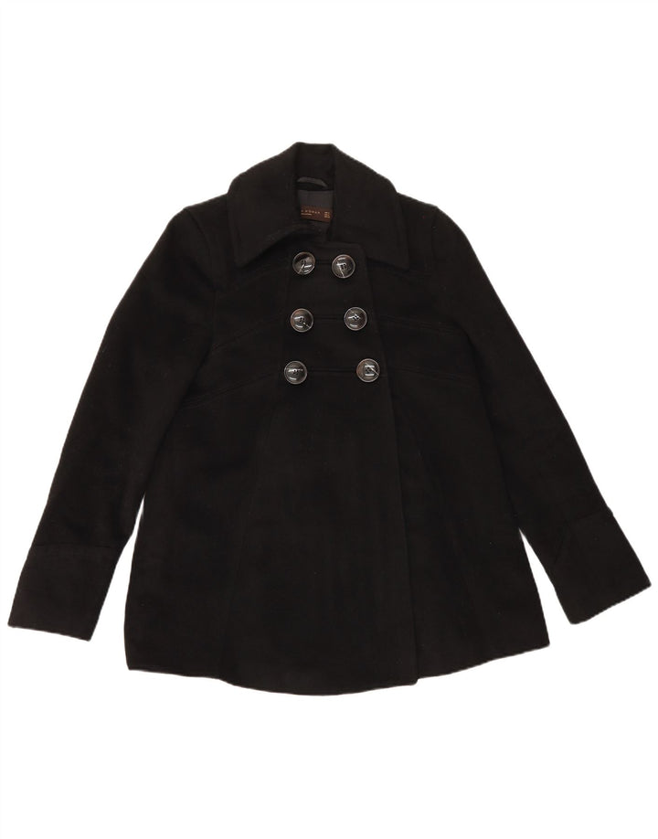 Płaszcz damski Zara Pea Coat UK 8 Small Black Acetat