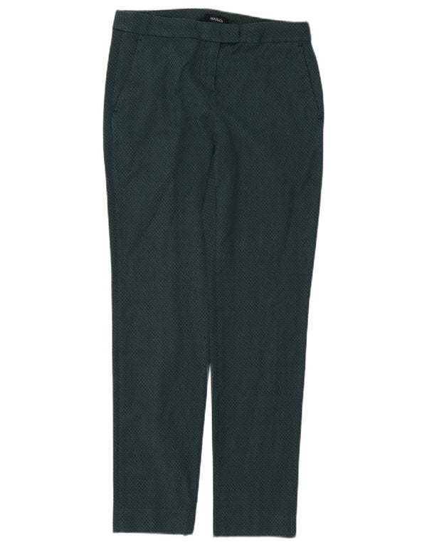Max&Co. Damskie spodnie do garnituru slim UK 8 Small W28 L29 Zielona bawełna