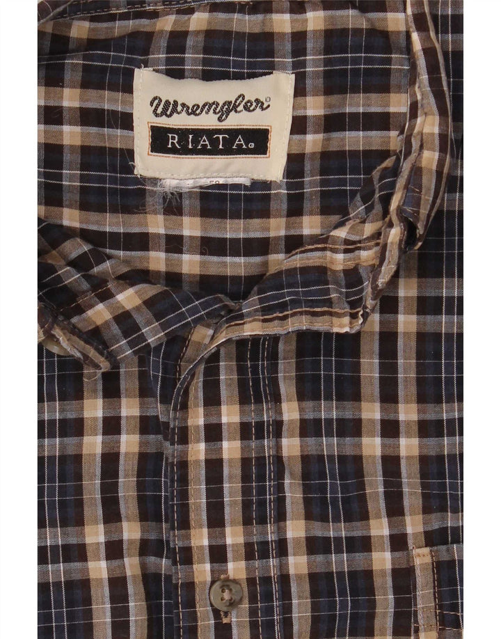 Męska koszula flanelowa Wrangler Riata w dużą brązową kratkę