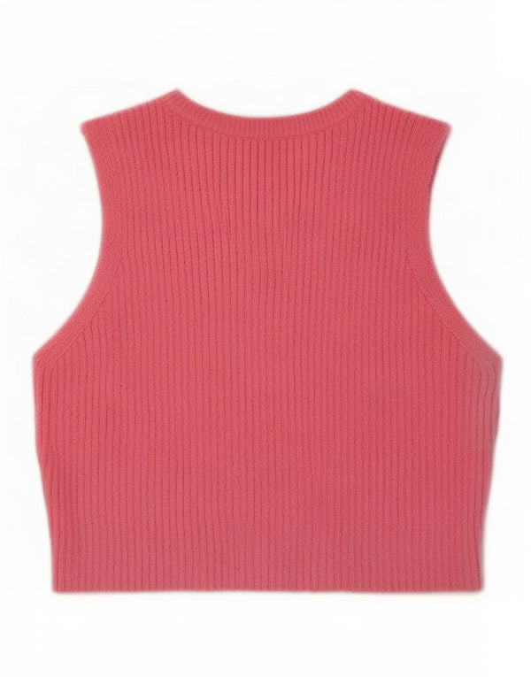 Damski podkoszulek Zara Crop Vest UK 8 Small Pink Cotton