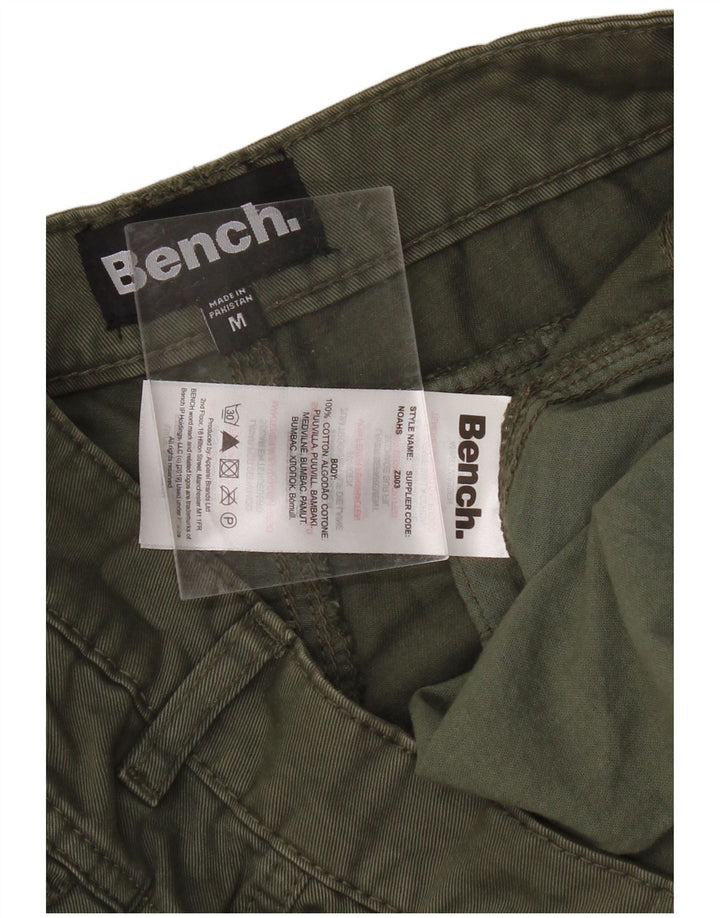 BENCH Mens Graphic Cargo Shorts Medium W32  Green Cotton