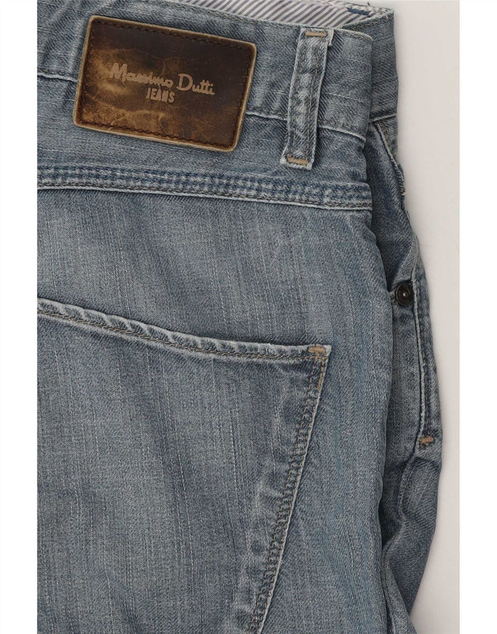 Damskie jeansy Massimo Dutti Straight W34 L26 Niebieskie