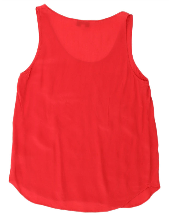 Damska bluzka bez rękawów French Connection Top UK 10 Small Red Silk