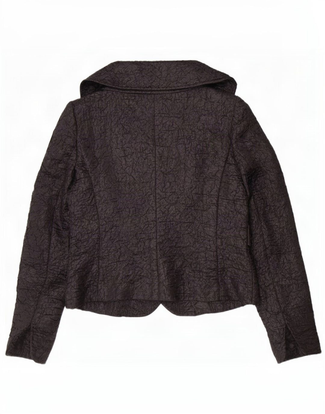Damska marynarka Max Mara Crop Open Blazer UK 12, średni czarny poliester