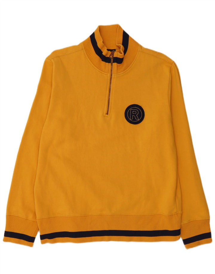Męski sweter Lee z grafiką i zamkiem błyskawicznym, 2XL, żółty, bawełniany