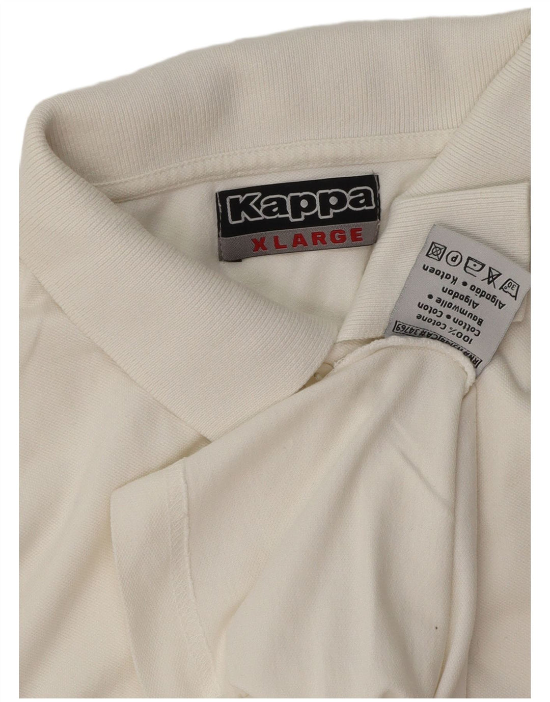 Męska koszulka polo Kappa XL, biała, bawełniana