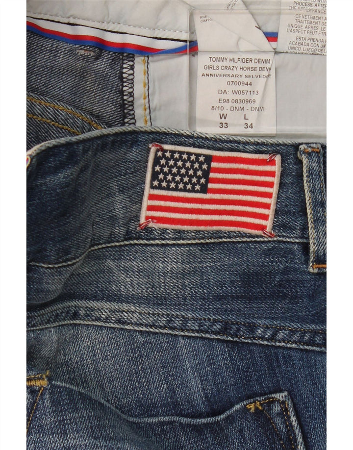 Damskie proste dżinsy Tommy Hilfiger W33 L29 Niebieskie bawełniane