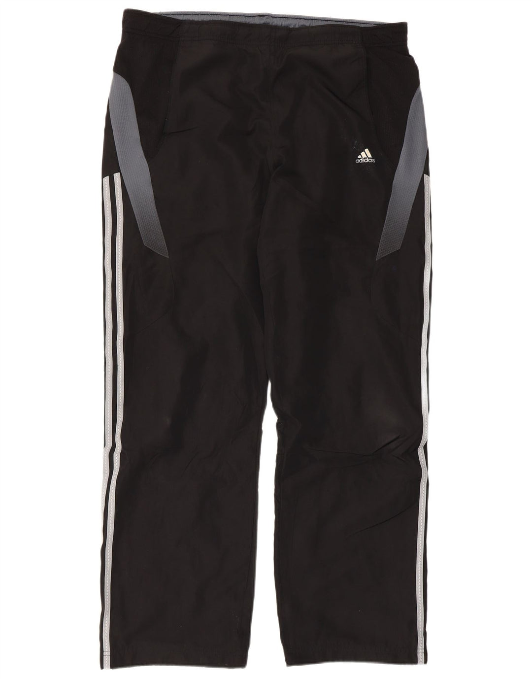 Męskie spodnie dresowe Adidas Climacool, duże, czarne, z blokami kolorów, poliestrowe