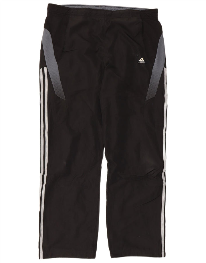 Męskie spodnie dresowe Adidas Climacool, duże, czarne, z blokami kolorów, poliestrowe