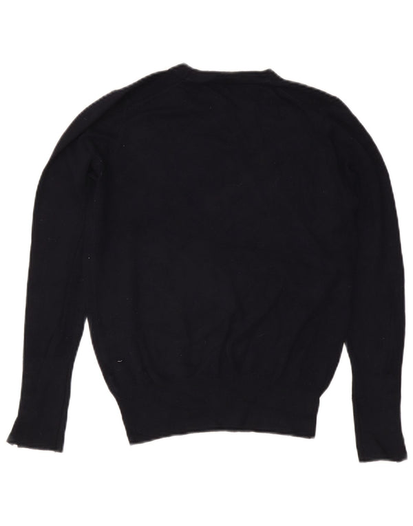 Damski sweter Zara z okrągłym dekoltem UK 12, średni granatowy, wiskoza