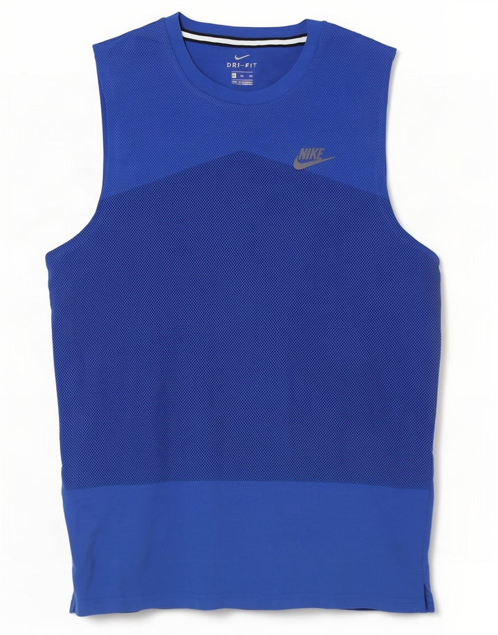 Męska kamizelka Nike Dri Fit 2XL, niebieska, bawełniana w cętki