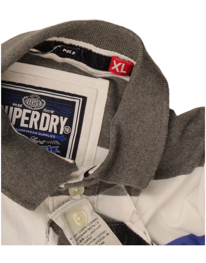 Męska koszulka polo Superdry XL, bawełniana w kolorowe paski