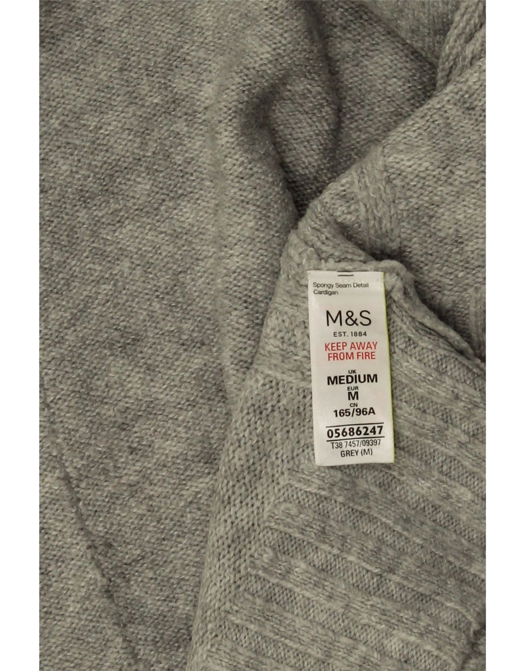 Sweter damski Marks & Spencer Longline Cardigan UK 14, średni szary