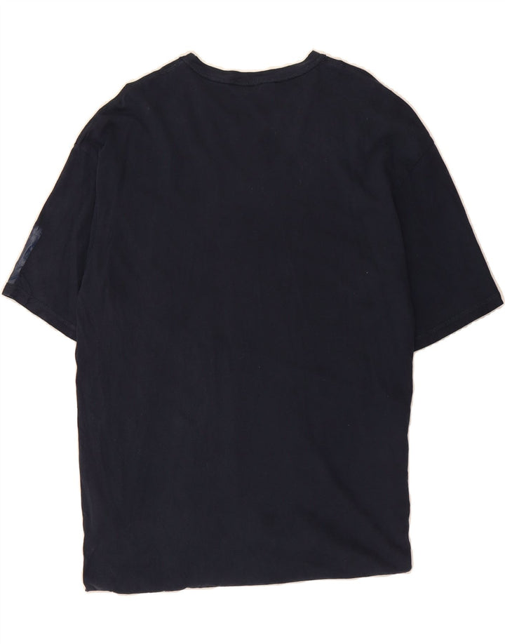 JACK & JONES Mens Core Graphic T-Shirt Top Large Navy Blue Cotton Vintage Jack & Jones and Second-Hand Jack & Jones from Messina Hembry 