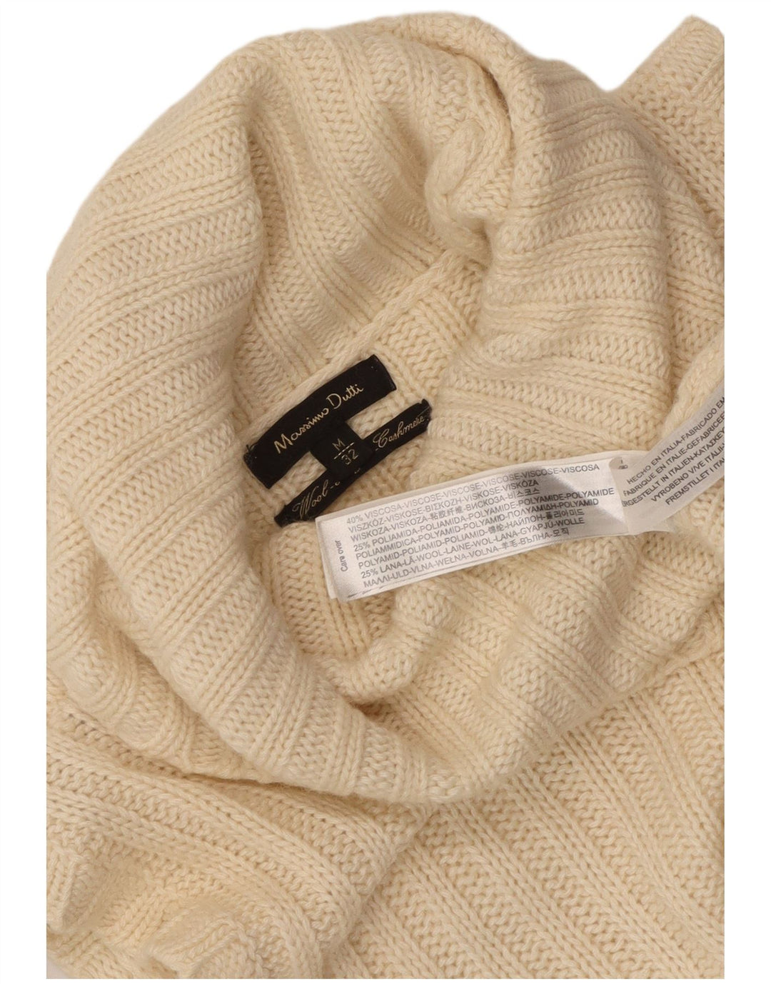 Damski sweter Massimo Dutti bez rękawów z okrągłym dekoltem UK 12 średni beż