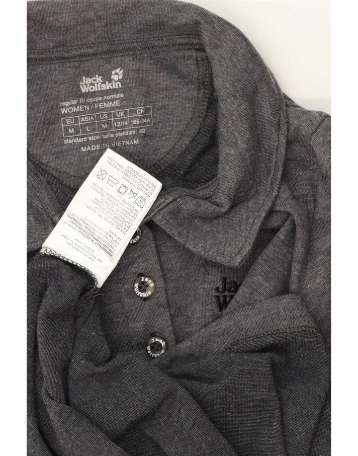 Damska koszulka polo Jack Wolfskin UK 12/14 Średni szary, nakrapiany poliester