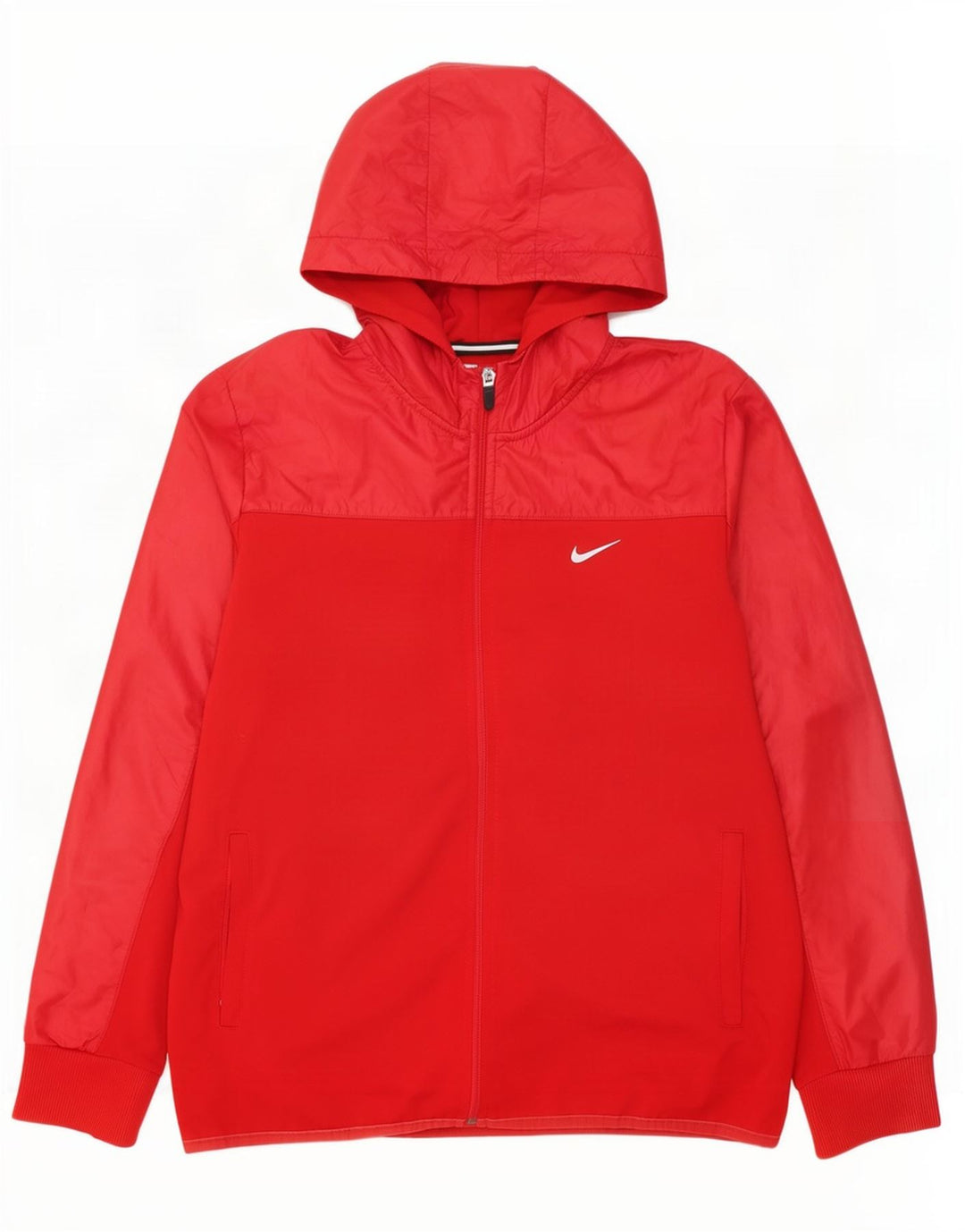 Męska kurtka dresowa z kapturem i kapturem Nike Dri Fit, średni czerwony poliester