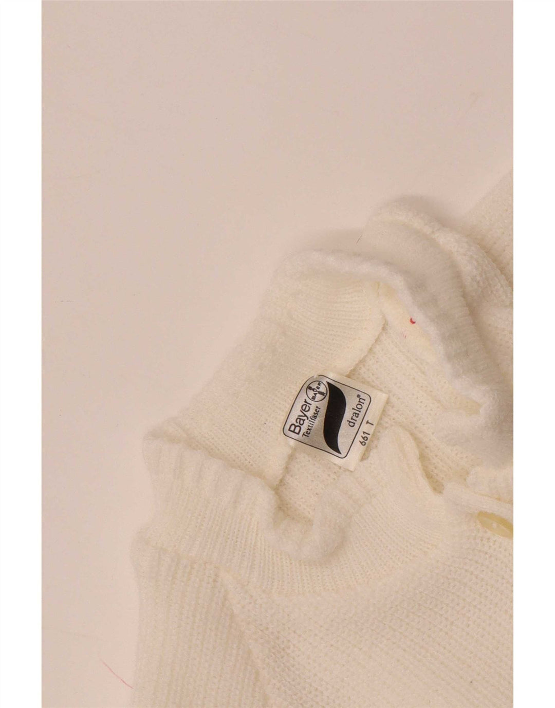 Damski sweter rozpinany Bayer UK 8, mały, biały, poliakryl