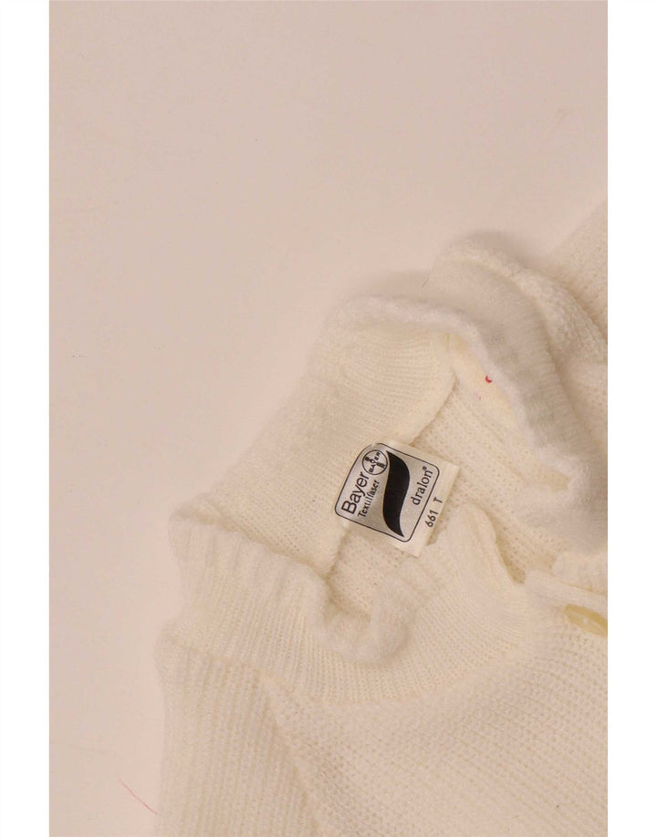 Damski sweter rozpinany Bayer UK 8, mały, biały, poliakryl