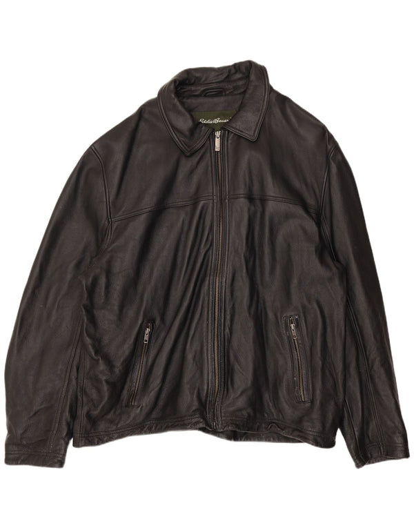 Męska kurtka skórzana Eddie Bauer UK 42 XL, czarna skóra