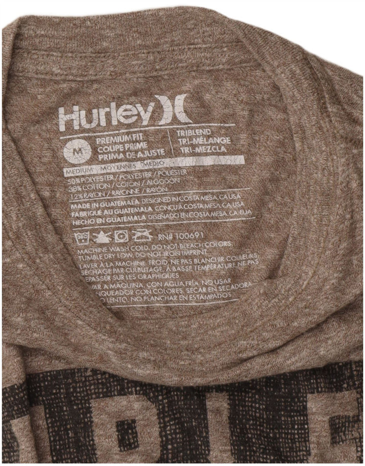 Męski T-shirt HURLEY Premium Fit z grafiką, średnioszary, nakrapiany