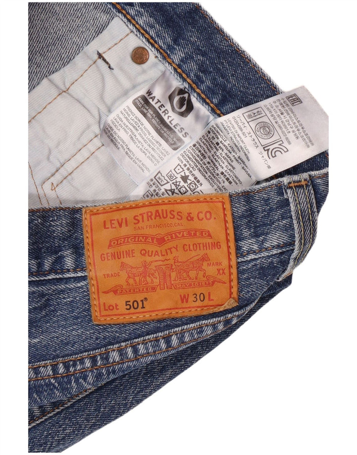 Męskie spodenki jeansowe Levi's 501 W30 Średnioniebieskie, bawełniane