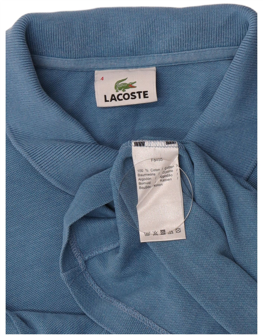 Męska koszulka polo Lacoste, rozmiar 4, średnia niebieska, bawełniana