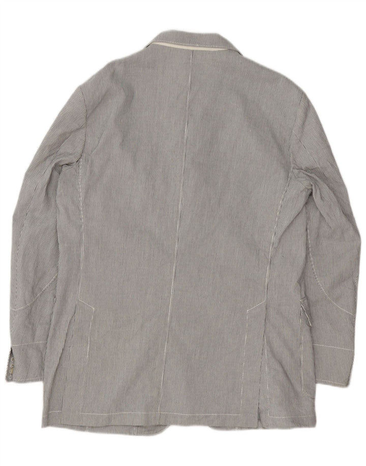 Męska marynarka Corneliani zapinana na 3 guziki UK 36 w małe szare prążki